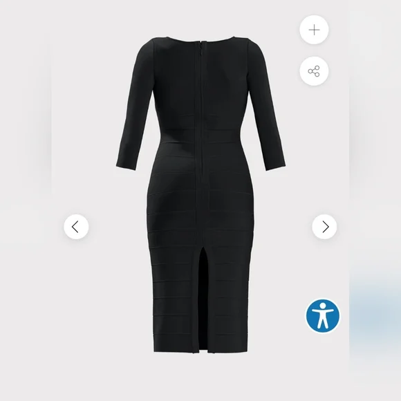 Herve Leger Icon Sweetheart Midi Dress XS $890 - Picture 3 of 9